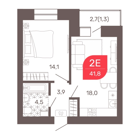 Купить двухкомнатную квартиру в ЖК ООО Строительная Компания Энергожилстрой-МКР в Чите. Вариант № 5302852, 0, площадь -  квм, цена 7106000 рублей