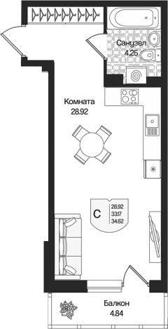 Купить квартиру в новостройках у метро Парнас в Ленинградской области. Вариант № 9314142, 0, площадь -  квм, цена 7556704 рублей