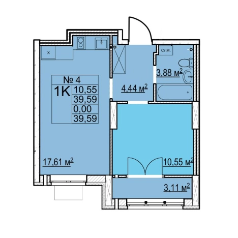 Купить квартиру в ЖК Мед в Нижнем Новгороде. Вариант № 138600, 0, площадь -  квм, цена 6218770 рублей