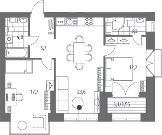 Купить трехкомнатную квартиру в ЖК Наука в Санкт-Петербурге. Вариант № 7974520, 0, площадь -  квм, цена 22284000 рублей