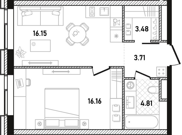 Купить однокомнатную квартиру в ЖК Republic в Москве. Вариант № 122517, 0, площадь -  квм, цена 29638959 рублей