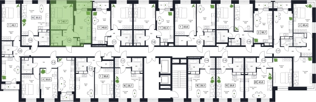 . Вариант № 160366, 0, площадь - 40.7 квм, цена 8750500 рублей