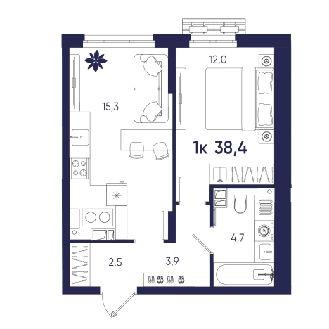 Купить однокомнатную квартиру на вторичке на улице Ленинградская в Пензе. Вариант № 10320398, 0, площадь -  квм, цена 4492800 рублей