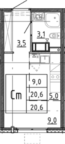 Купить квартиру в новостройках в ЖК Ручьи 2 в Санкт-Петербурге. Вариант № 7604477, 0, площадь - квм, цена 4137510 рублей