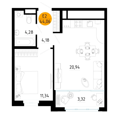 Купить квартиру в новостройках в ЖК Смарт квартал «Центральный» в Рязани. Вариант № 10242441, 0, площадь -  квм, цена 5682418 рублей