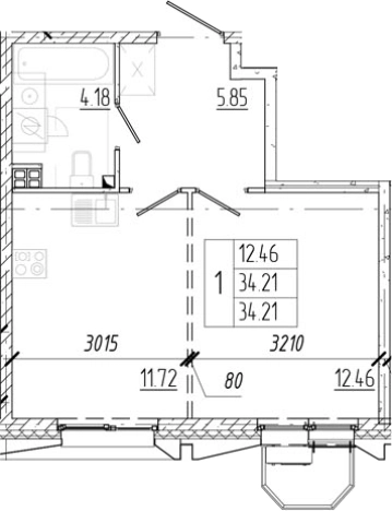 Купить квартиру в ЖК Всевгород в Ленинградской области. Вариант № 6250800, 0, площадь -  квм, цена 5480442 рублей