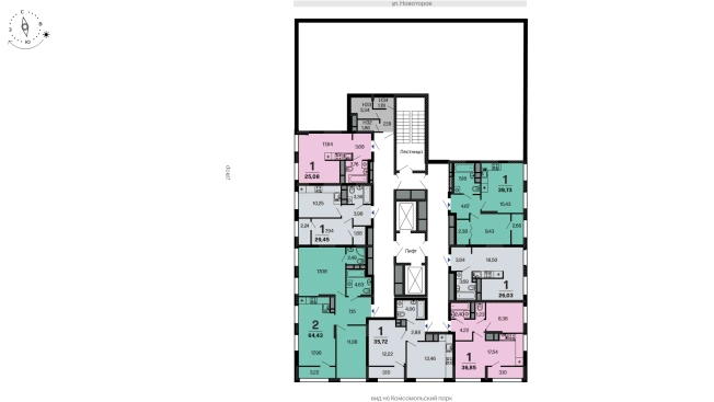 Купить однокомнатную квартиру в новостройках в ЖК "Тринити" в Рязани. Вариант № 153621, 1, площадь -  квм, цена 3793350 рублей