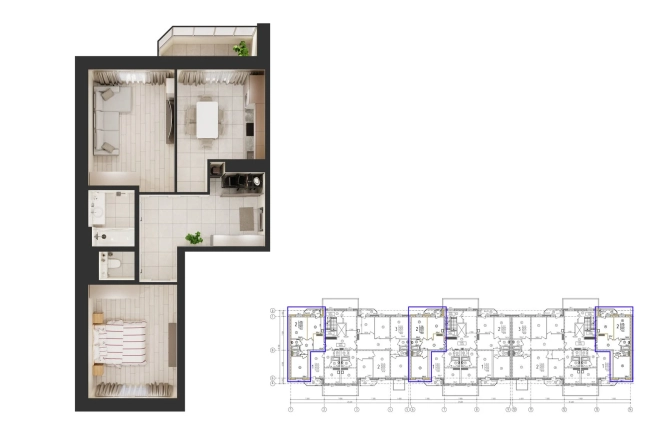 . Вариант № 161407, 0, площадь - 68.22 квм, цена 8391060 рублей
