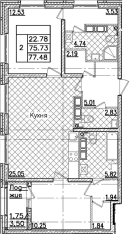Купить трехкомнатную квартиру в новостройках у метро Садовая в Санкт-Петербурге. Вариант № 75056, 0, площадь -  квм, цена 22732245 рублей