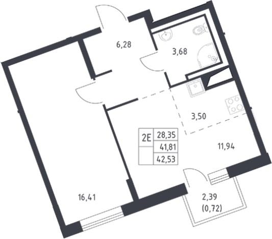 Купить квартиру в ЖК Квартал Лаголово в Ленинградской области. Вариант № 6709462, 0, площадь -  квм, цена 6247787 рублей
