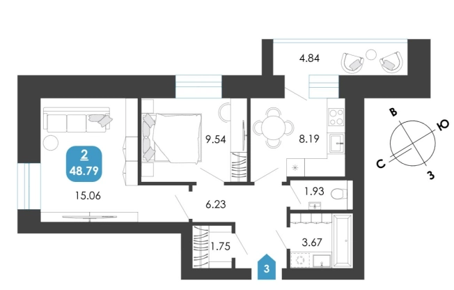 Купить квартиру на улице Георгия Костина в Чите. Вариант № 9244613, 0, площадь -  квм, цена 9710410 рублей