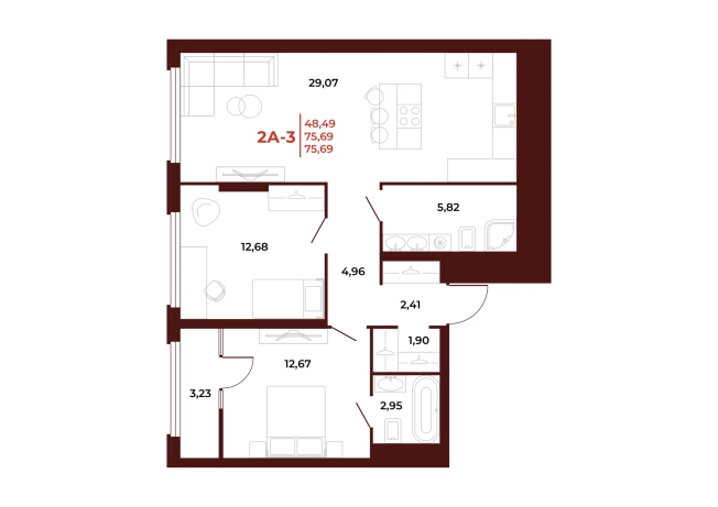Купить квартиру в новостройках на улице Тернопольская в Пензе. Вариант № 2569550, 0, площадь -  квм, цена 9158490 рублей