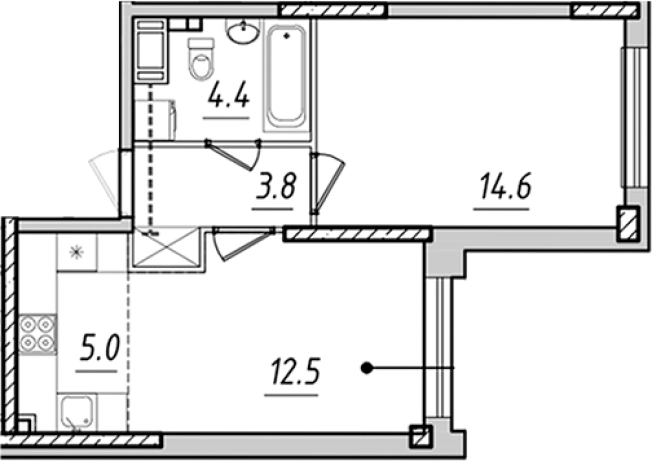 Купить двухкомнатную квартиру у метро Фрунзенская в Санкт-Петербурге. Вариант № 6641703, 0, площадь -  квм, цена 18919802 рублей