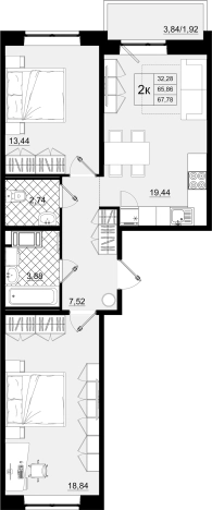 Купить трехкомнатную квартиру в ЖК Северный Меридиан в Ленинградской области. Вариант № 7783691, 0, площадь -  квм, цена 11065350 рублей