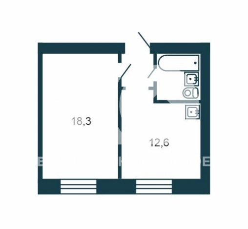. Вариант № 2831817, 0, площадь - 31 квм, цена 3450000 рублей