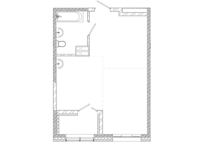 . Вариант № 4137336, 0, площадь - 42.72 квм, цена 7903200 рублей
