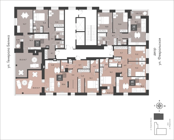 Купить квартиру в ЖК ООО Строительная Компания Энергожилстрой в Чите. Вариант № 124571, 2, площадь -  квм, цена 16912500 рублей
