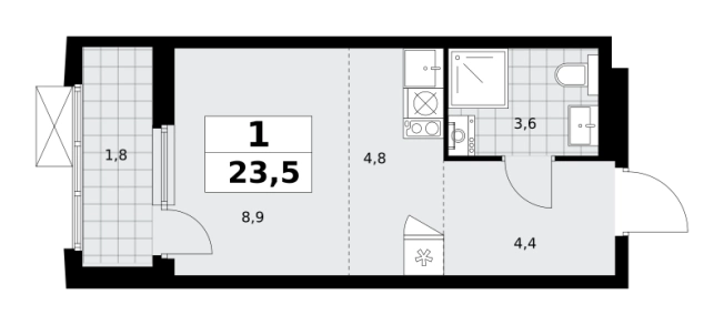 Купить однокомнатную квартиру у метро Потапово в Москве. Вариант № 3353946, 0, площадь - квм, цена 11999570 рублей
