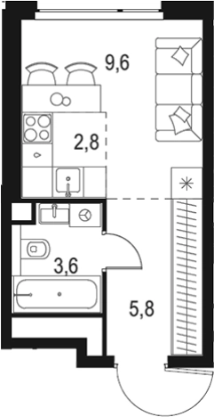Купить Студию в новостройках у метро Мичуринский проспект в Москве. Вариант № 202836, 0, площадь -  квм, цена 12053356 рублей