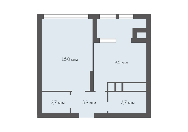 Купить однокомнатную квартиру в Рязанской области. Вариант № 6739419, 1, площадь -  квм, цена 3500000 рублей
