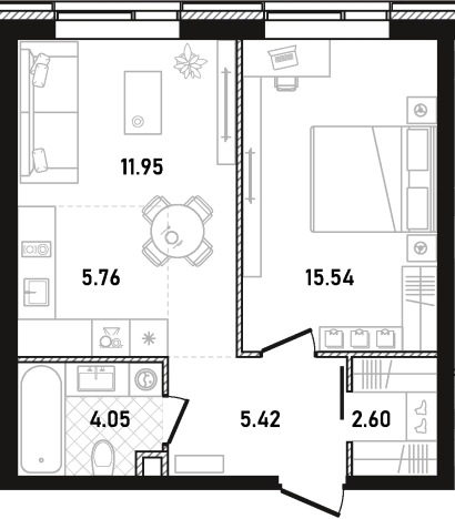 Купить однокомнатную квартиру в ЖК Republic в Москве. Вариант № 122495, 0, площадь -  квм, цена 28284212 рублей