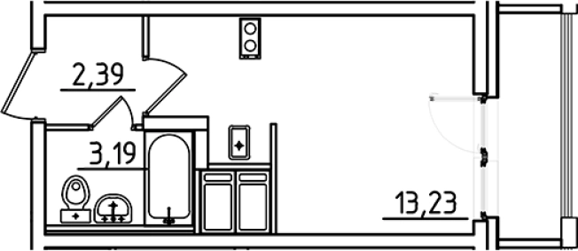 Купить Студию у метро Девяткино в Санкт-Петербурге. Вариант № 7790276, 0, площадь -  квм, цена 4011525 рублей
