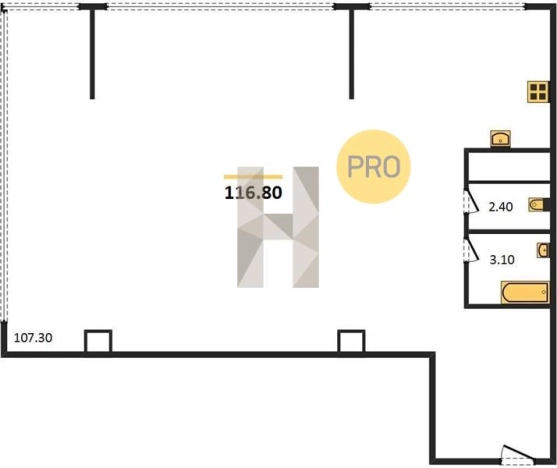 Купить трехкомнатную квартиру в Приморском крае. Вариант № 71864, 0, площадь -  квм, цена 13432000 рублей