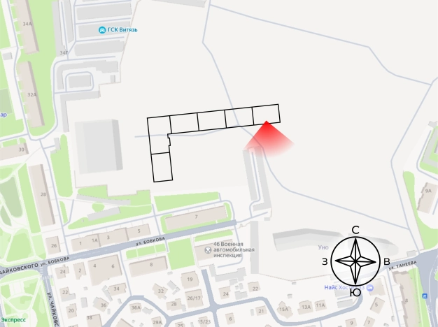 . Вариант № 9519169, 0, площадь - 43.2 квм, цена 6912000 рублей