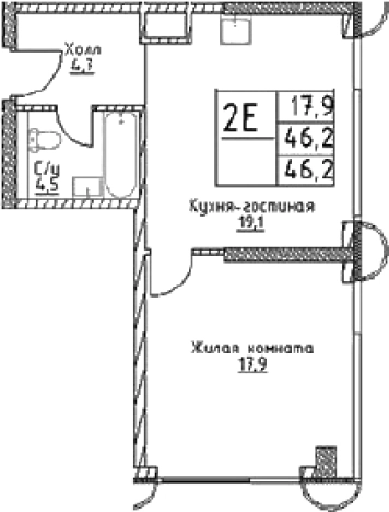 Купить двухкомнатную квартиру в районе Черёмушки в Москве. Вариант № 10307100, 1, площадь -  квм, цена 18156600 рублей