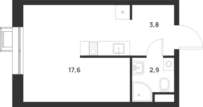 Купить Студию на улице Разведчика Дейча в Москве. Вариант № 10013416, 0, площадь -  квм, цена 11272866 рублей