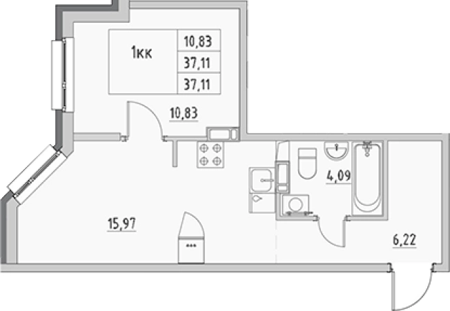 Купить однокомнатную квартиру в ЖК Новый Город в Выборге. Вариант № 9154091, 0, площадь -  квм, цена 6679800 рублей