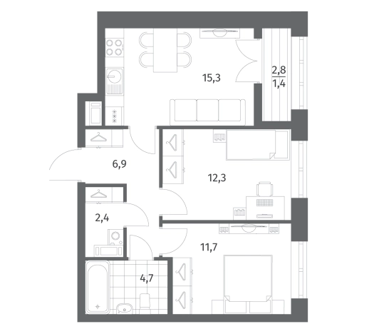Купить трехкомнатную квартиру в ЖК NEWПИТЕР в Ленинградской области. Вариант № 5258834, 0, площадь - квм, цена 10338000 рублей