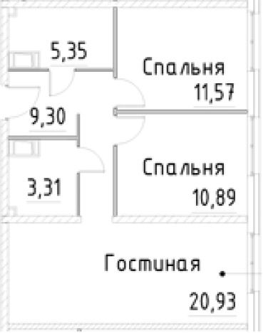Купить трехкомнатную квартиру в ЖК Про.Молодость в Санкт-Петербурге. Вариант № 9327809, 0, площадь -  квм, цена 11105331 рублей