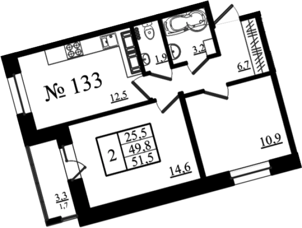 Купить двухкомнатную квартиру в Микрорайоне Въезд, Гатчина в Гатчине. Вариант № 7258997, 0, площадь -  квм, цена 8494462 рублей