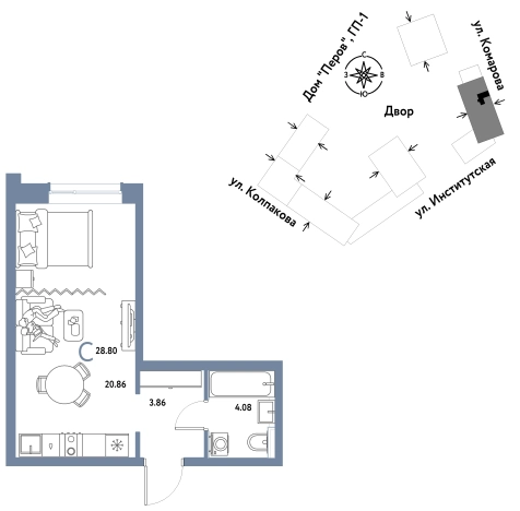 Купить Студию в новостройках в Мытищах. Вариант № 10440712, 0, площадь -  квм, цена 12160000 рублей
