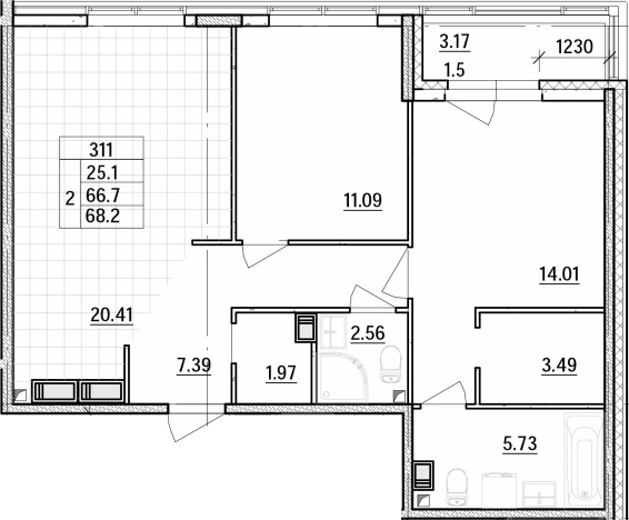 Купить трехкомнатную квартиру в районе Приморский в Санкт-Петербурге. Вариант № 1791553, 0, площадь -  квм, цена 17970700 рублей