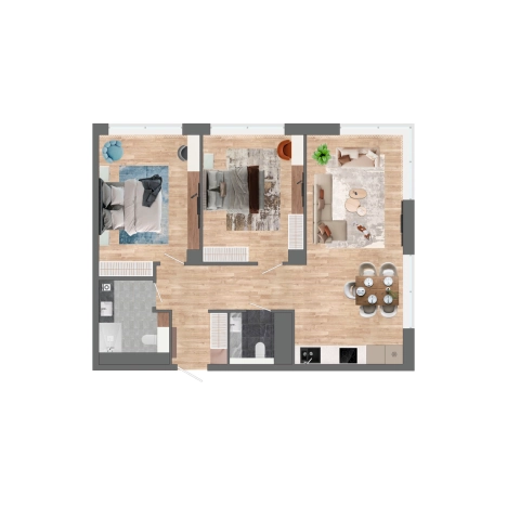 Купить двухкомнатную квартиру в новостройках в Приморском крае. Вариант № 4860126, 1, площадь - квм, цена 16080750 рублей