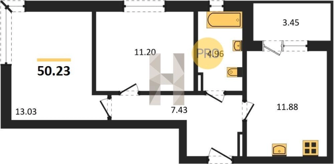 Купить квартиру в новостройках в Калининграде. Вариант № 95796, 0, площадь -  квм, цена 9267435 рублей