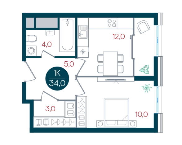 Купить однокомнатную квартиру в районе Царицыно в Москве. Вариант № 8948525, 0, площадь -  квм, цена 12536086 рублей
