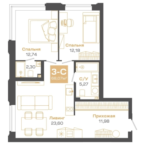 Купить трехкомнатную квартиру в районе Советский в Новосибирске. Вариант № 9957282, 0, площадь -  квм, цена 16212000 рублей