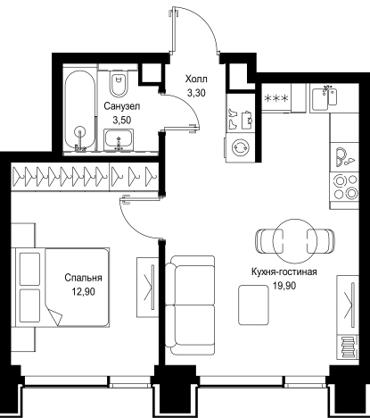 Купить квартиру в новостройках в ЖК Cityzen в Москве. Вариант № 10441667, 0, площадь -  квм, цена 21645360 рублей