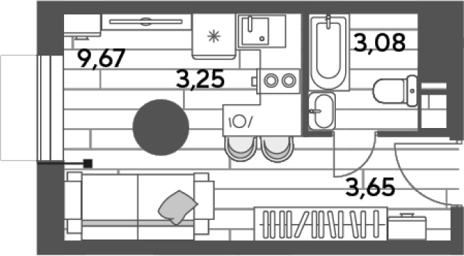Купить Студию на улице Заводская в Ивантеевке. Вариант № 117956, 0, площадь -  квм, цена 3871247 рублей