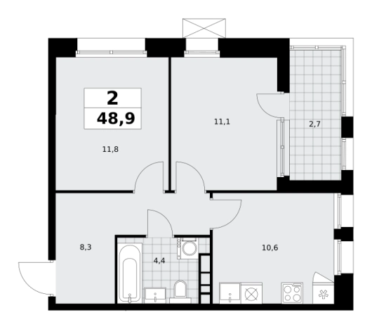 Купить двухкомнатную квартиру в ЖК Бунинские кварталы в Москве. Вариант № 836519, 0, площадь -  квм, цена 19613790 рублей