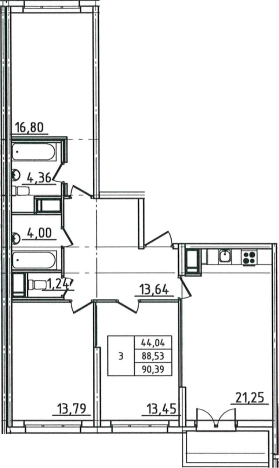 Купить многокомнатную квартиру на улице бульвар Головнина в Санкт-Петербурге. Вариант № 6473240, 0, площадь -  квм, цена 19068000 рублей