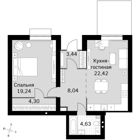 Купить двухкомнатную квартиру в Одинцове. Вариант № 9960673, 0, площадь -  квм, цена 14942456 рублей