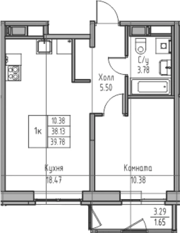 Купить двухкомнатную квартиру в новостройках на улице Ивинская в Санкт-Петербурге. Вариант № 7834754, 0, площадь -  квм, цена 8838632 рублей