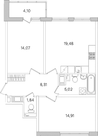 Купить трехкомнатную квартиру у метро Проспект Большевиков в Ленинградской области. Вариант № 8488530, 0, площадь -  квм, цена 9748116 рублей