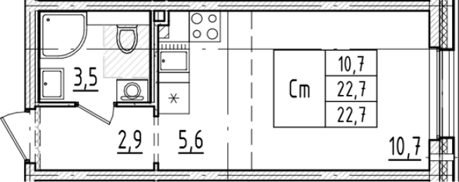 Купить Студию в новостройках в ЖК Большая Охта в Санкт-Петербурге. Вариант № 6244434, 0, площадь -  квм, цена 7860692 рублей