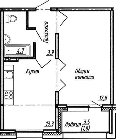 Купить однокомнатную квартиру у метро Рыбацкое в Ленинградской области. Вариант № 7784187, 0, площадь -  квм, цена 5934500 рублей