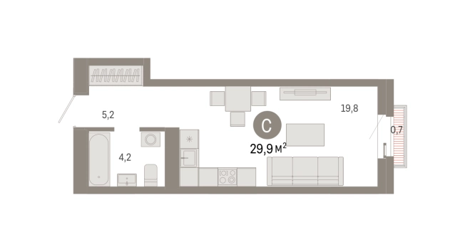Купить Студию в районе Метрогородок в Москве. Вариант № 131240, 0, площадь -  квм, цена 13360000 рублей